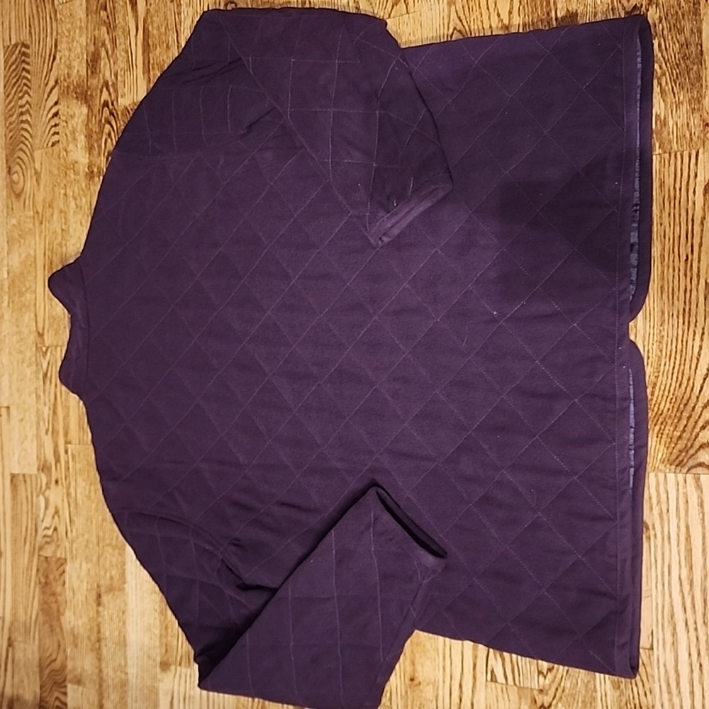 (L) Alia Sport Solid Color Quilted Hoodless Coat Outdoor Cozy - Picture 7 of 8